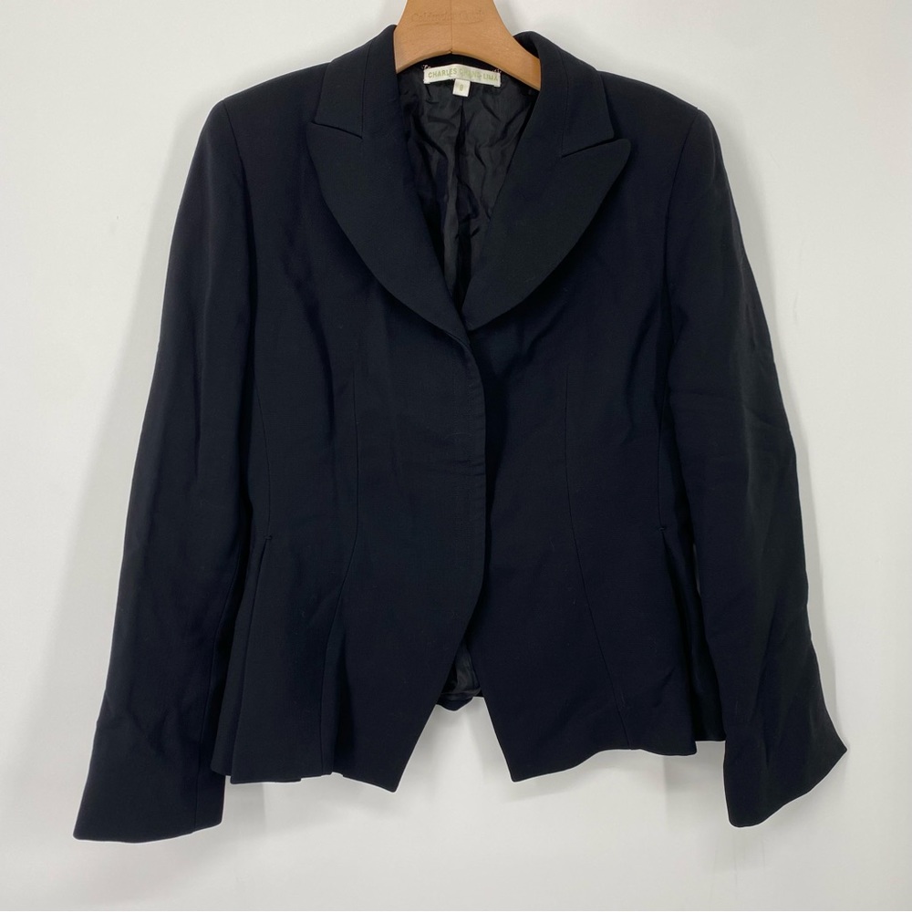 Charles Chang-Lima Wool Blend Button Front Blazer - image 1